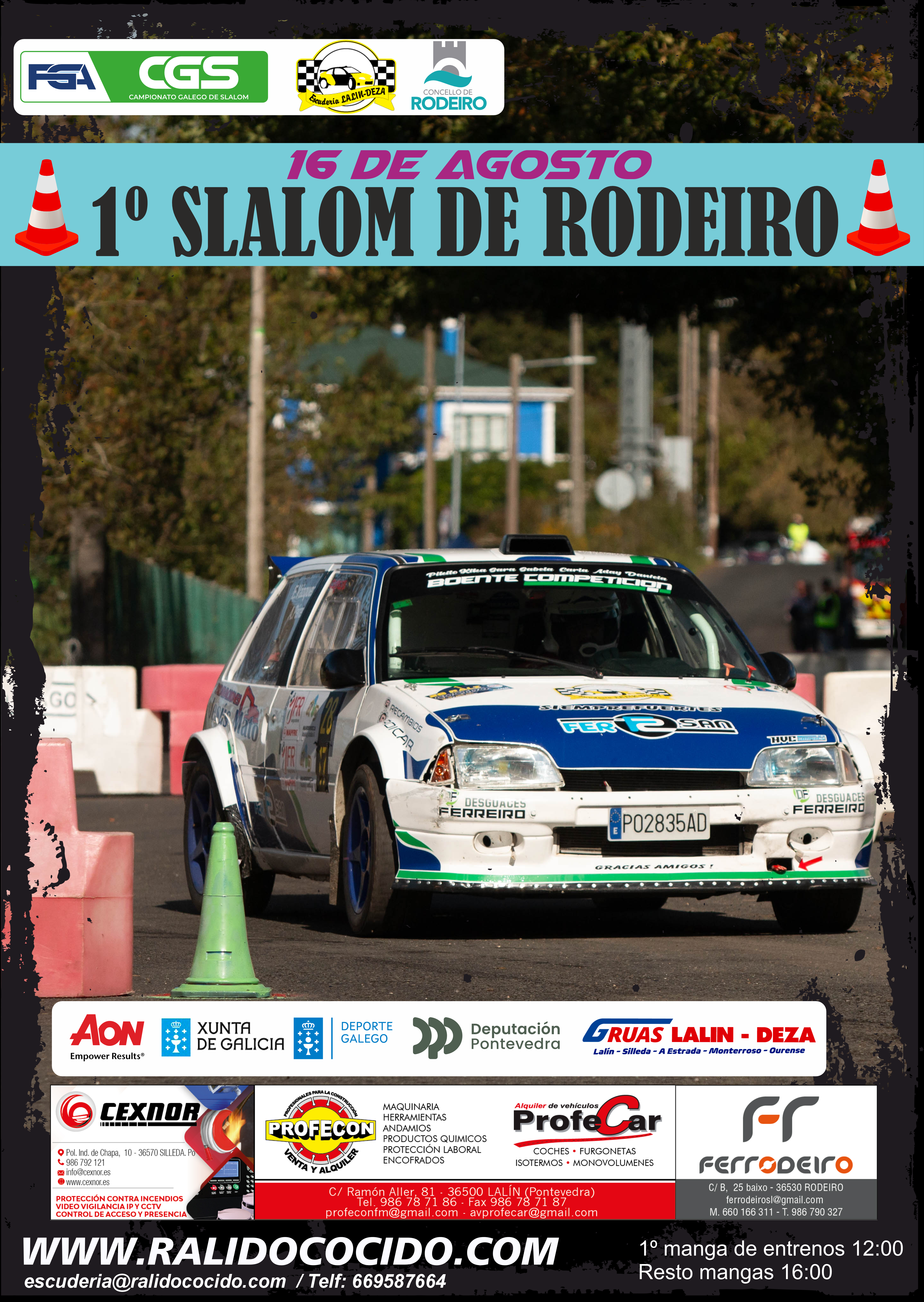 Cartel 1º Slalom Rodeiro