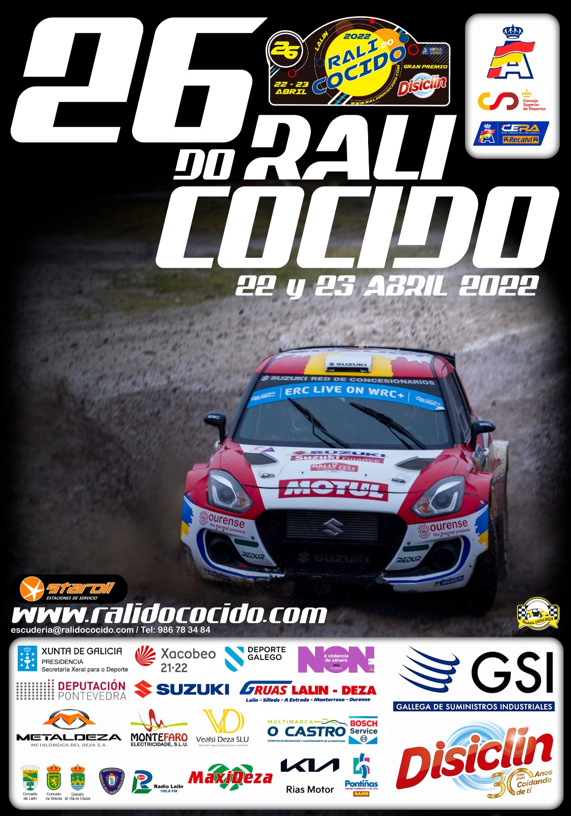 losR5juntos - CERA Recalvi: Copa de España de Rallyes de Asfalto 2022 Cartel-26-Rali-do-Cocido